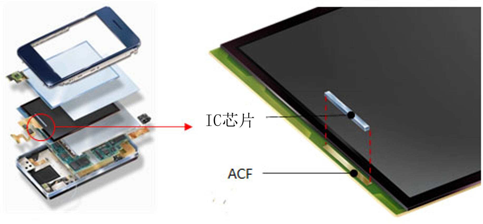力森诺科AC-8000系列IC Chip连接用ACF产品示意